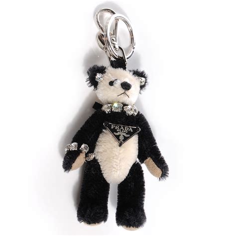 replica prada keychains|prada teddy bear keychain.